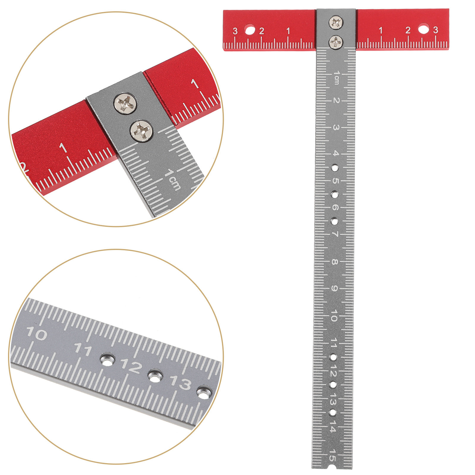 Woodworking Classes - T Ruler Aluminum Alloy Precise Right