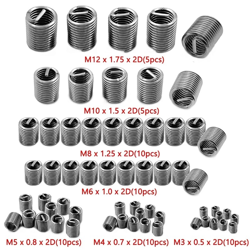 Woodworking Shop - 60pcs Stainless Steel Spiral Wire Thread
