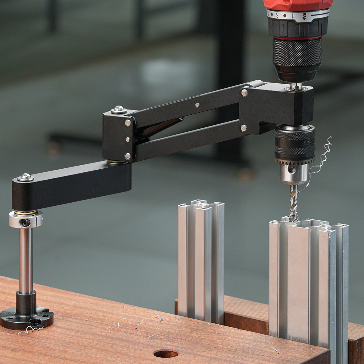 Woodworking Kumiko - Adjustable Articulating Cantilever Tapping Arm Stand