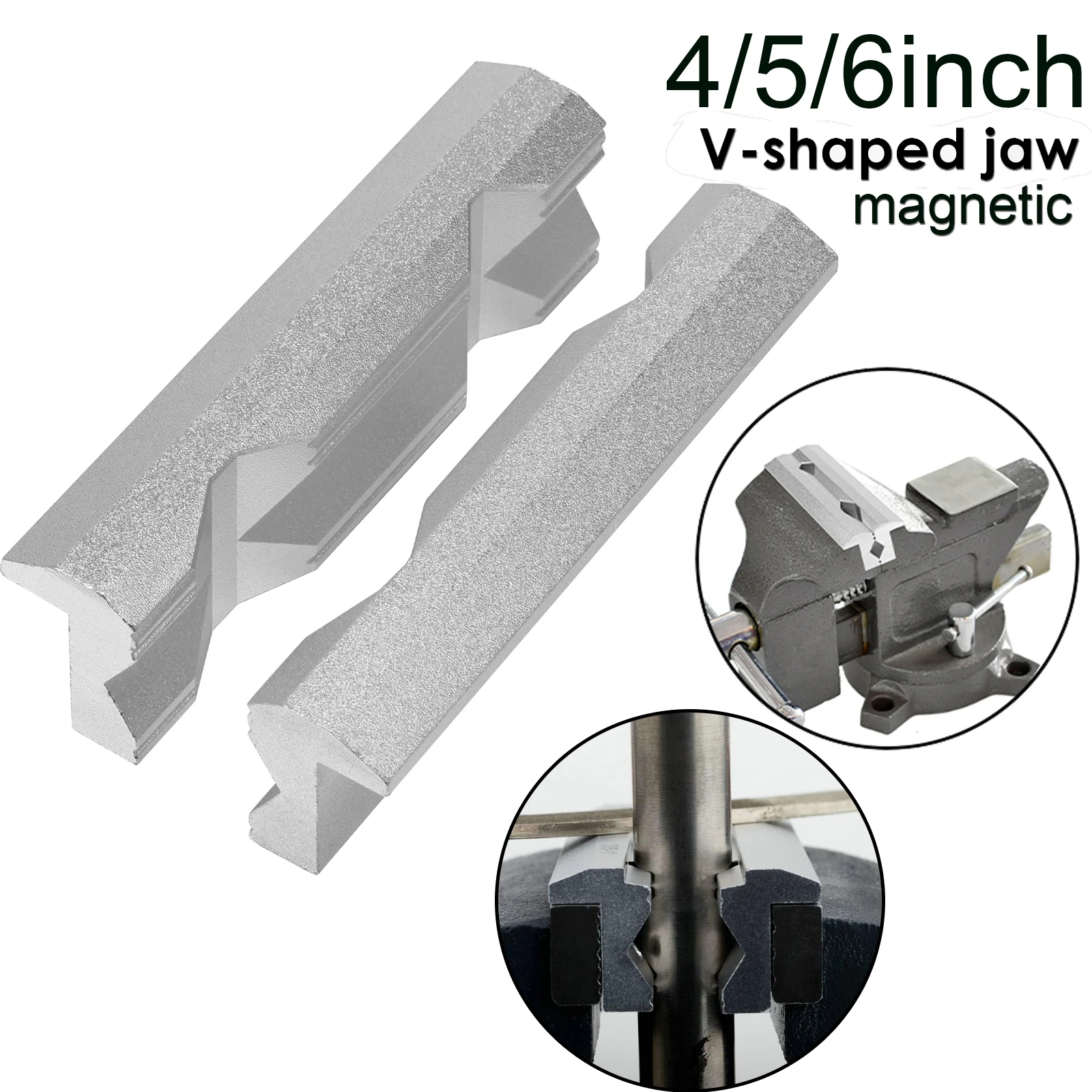 Woodworking Vise Types - Magnetic Vise Jaws 4/5/6inch V Type