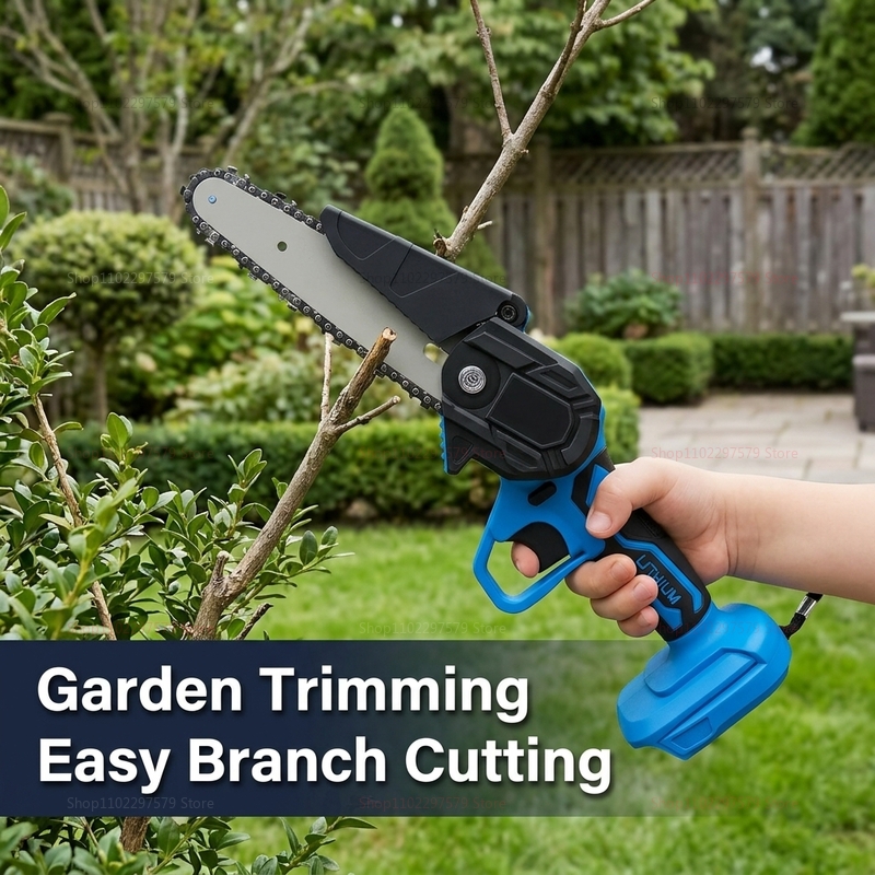Woodworking Yard Projects - 6 Inch Cordless Electric Chainsaw Battery