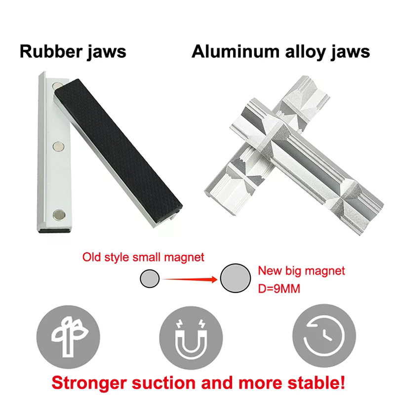 Woodworking Vise Types - Magnetic Vise V Type Vice Protectors