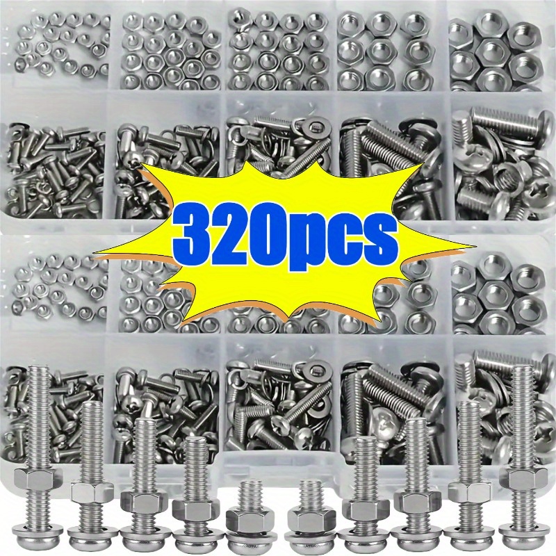 Woodworking Shop - Hex Nuts and Bolt Set -