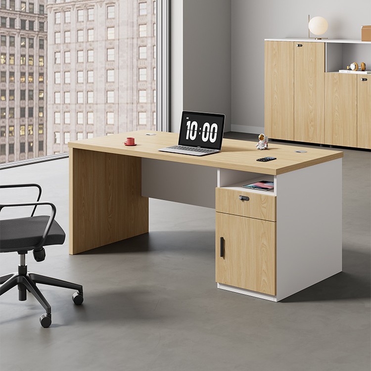 Woodworking Desk Chair - Staff Office Desk And Chair Combination