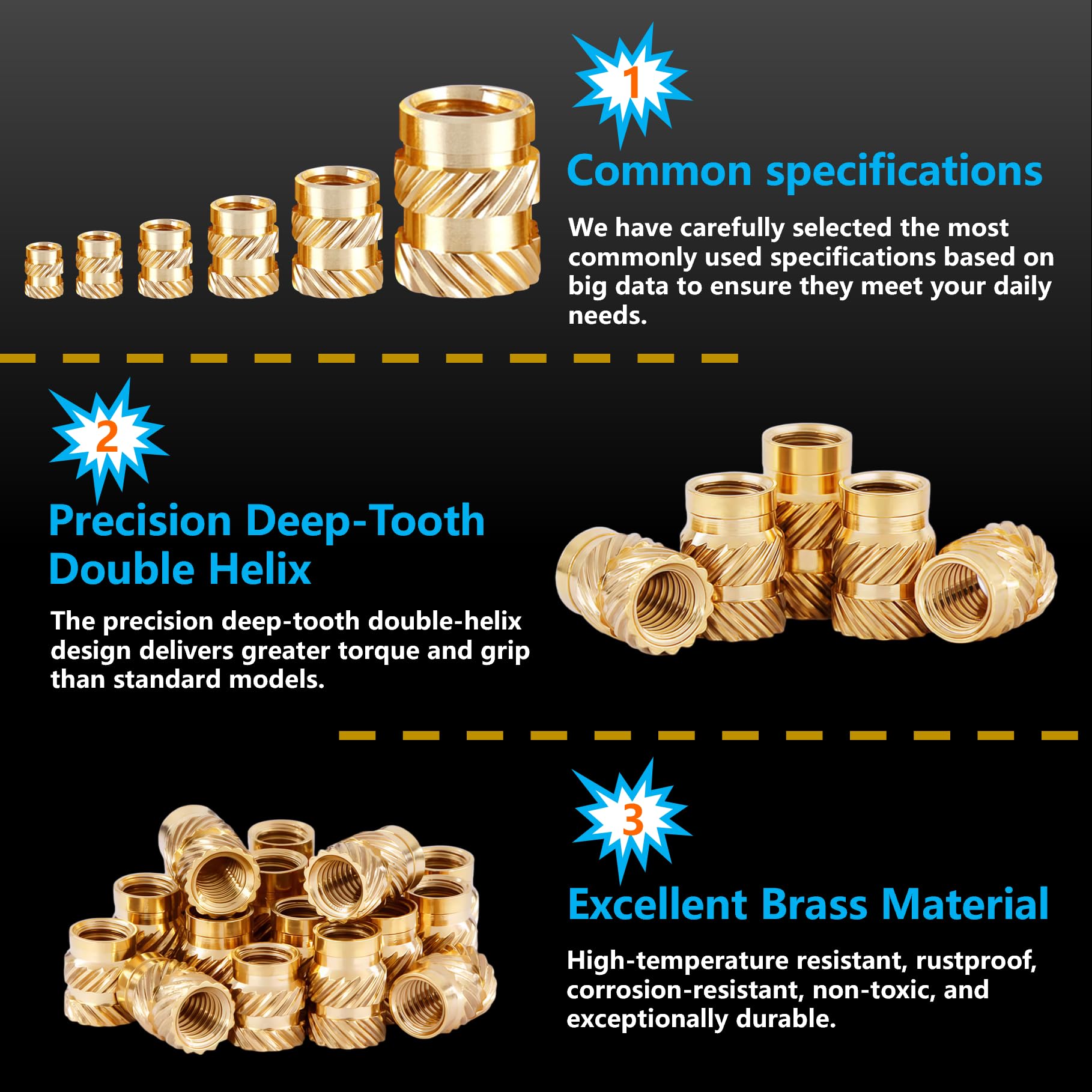 600Pcs M2-M6 Brass Threaded In - Woodworking Shop review and price