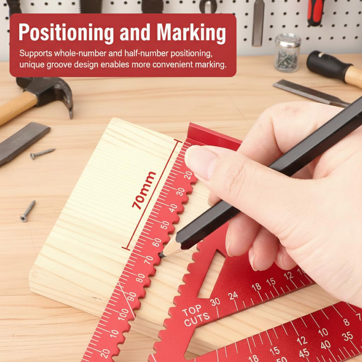 Aluminum Alloy Speed Square Hi - Woodworking Basic Tools review and price
