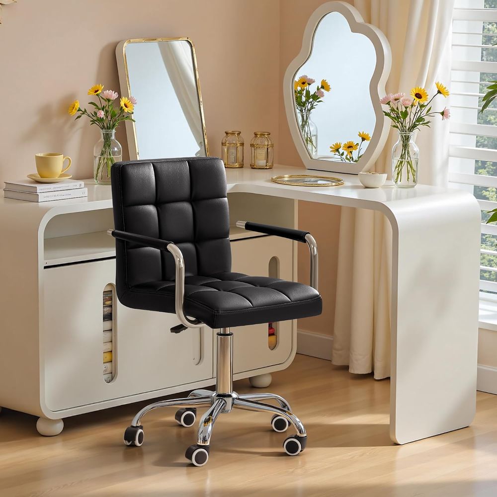 Padded Swivel Office Chair wit - Woodworking Desk Chair review and price