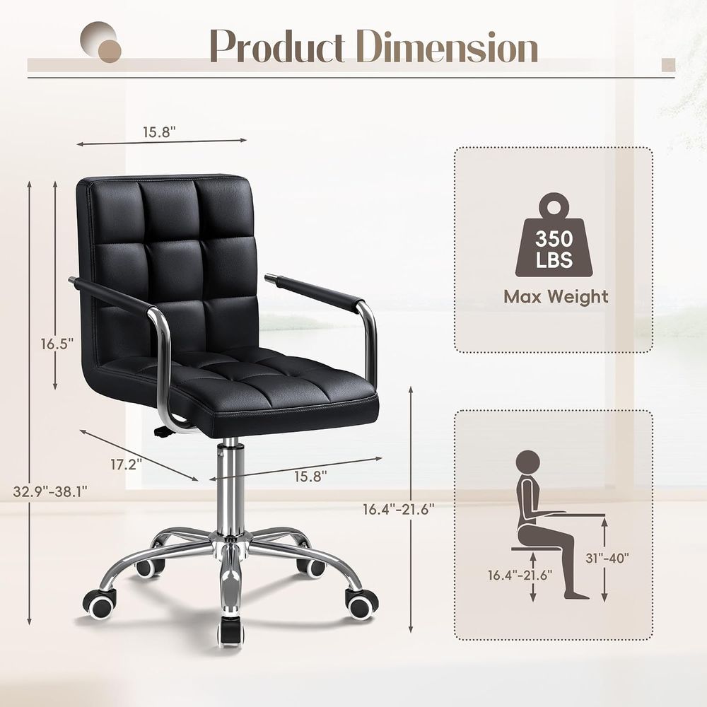 Padded Swivel Office Chair wit - Woodworking Desk Chair review and price