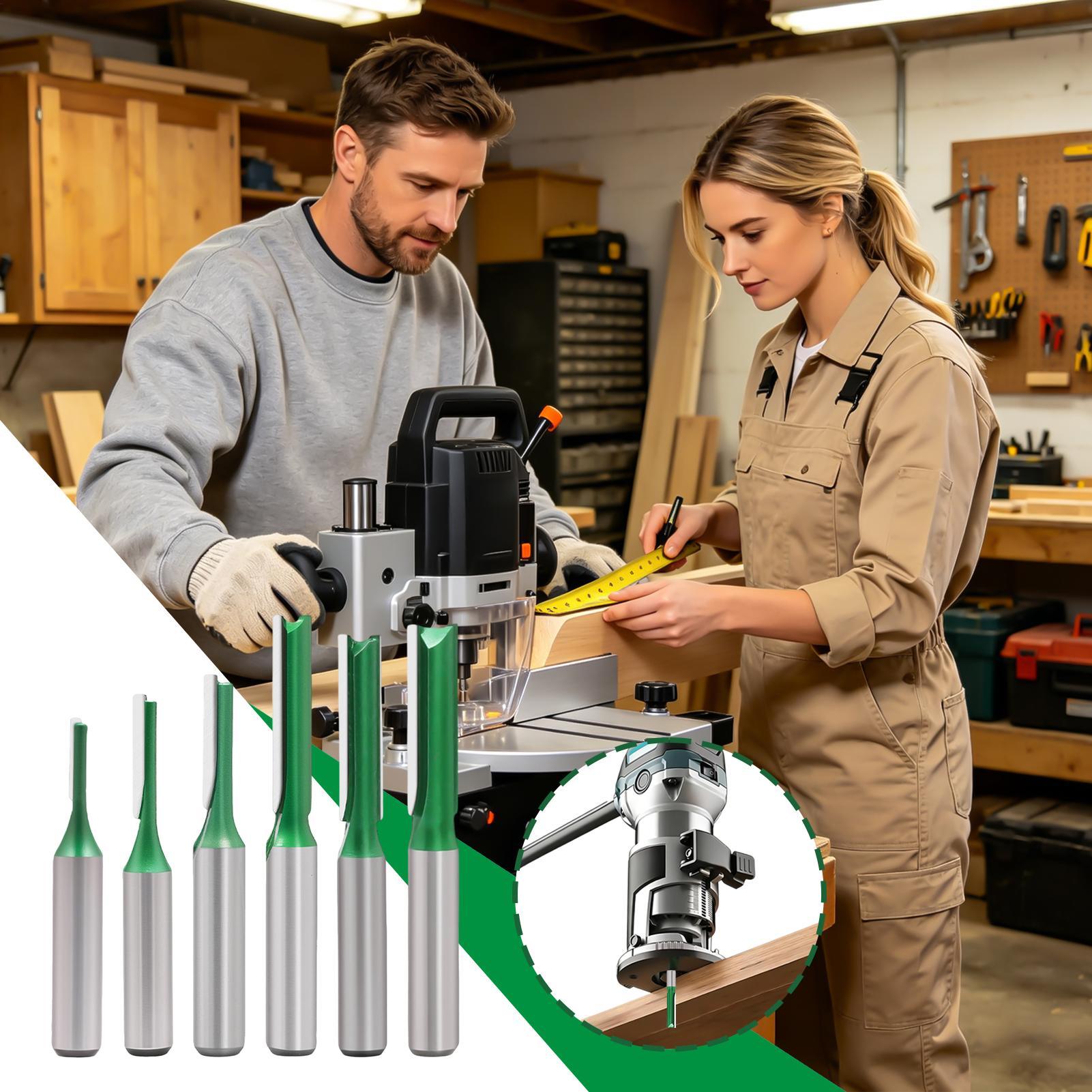 Straight Router Bit Set 0.3 In - Router Bits For Woodworking review and price